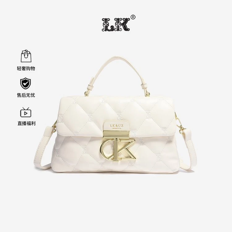 2024轻奢简约潮流经典女士百搭小众单肩斜挎包137白色