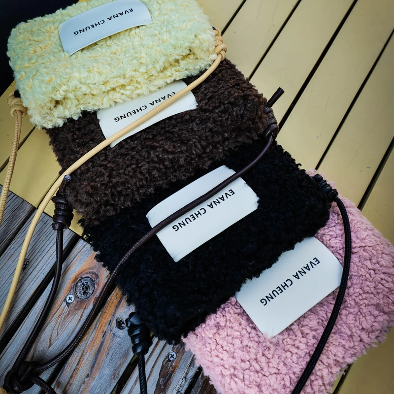 澳洲设计师品牌EvanaCheung【羊毛卷S系列】 单肩手提包