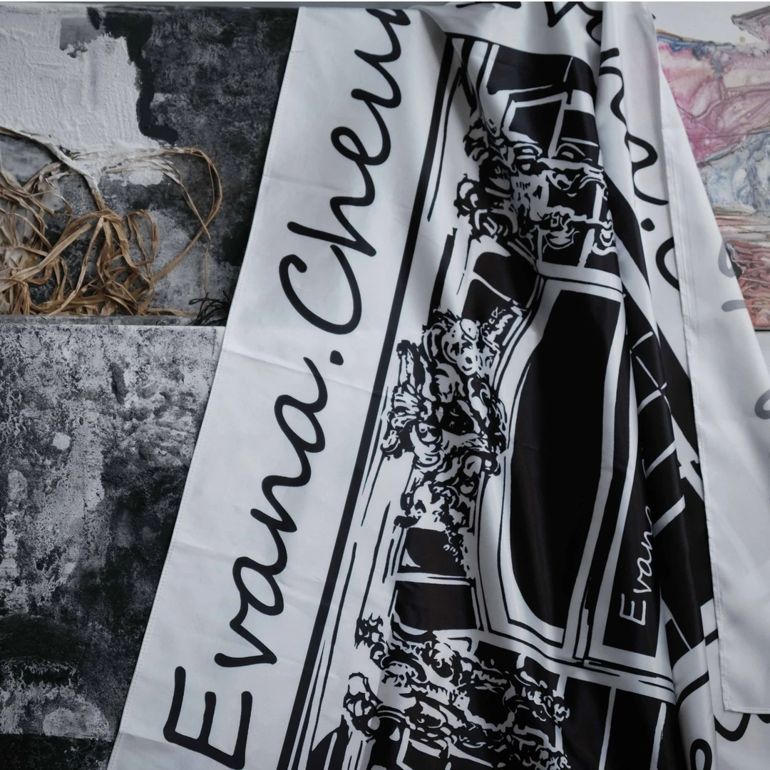 澳洲品牌EvanaCheung【设计师系列】真丝桑蚕丝装饰大方巾