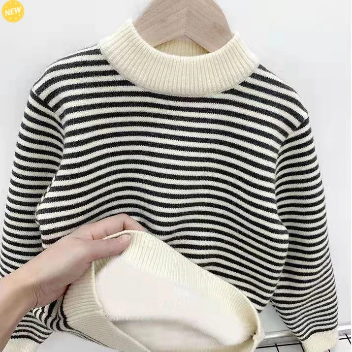 男童毛衣中小童秋冬打底衫柔软保暖舒服加绒针织衫加厚毛