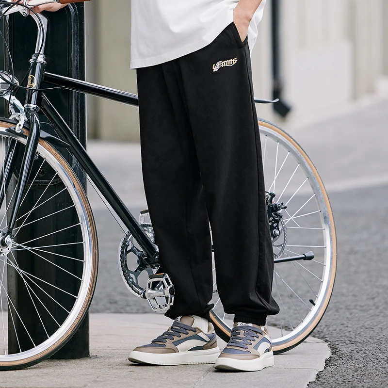 李宁运动卫裤男子2025新款束脚口时尚休闲裤宽松裤子AKLU823