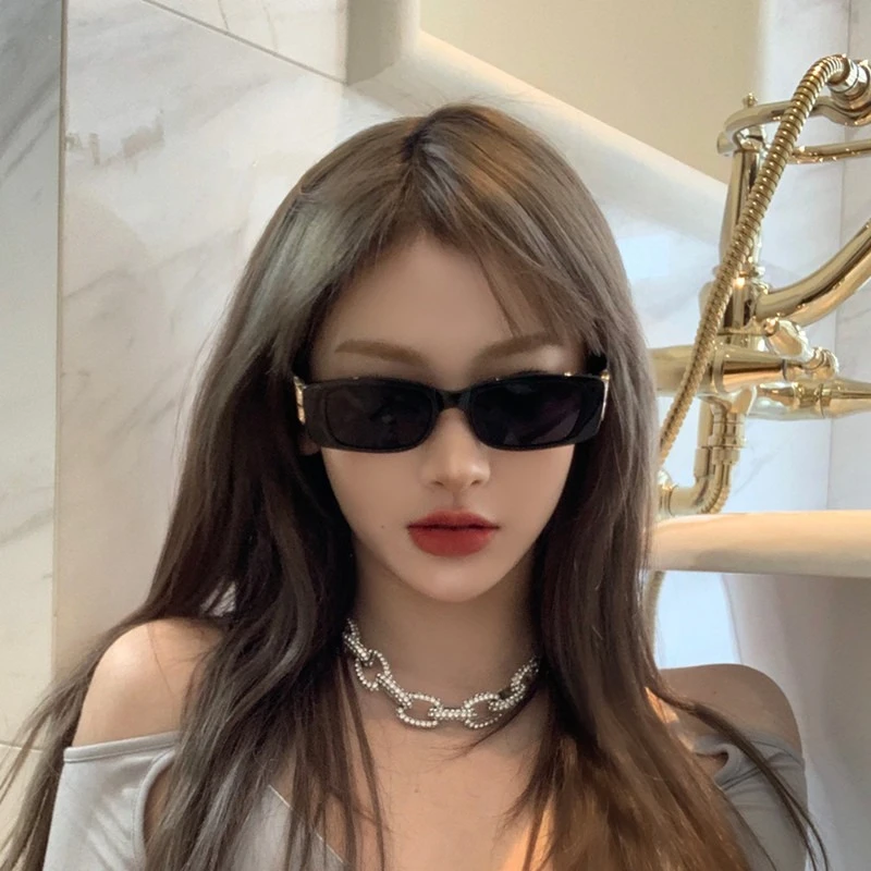 复古小框墨镜女士网红款辣妹街拍凹造型蹦迪防紫外线太阳镜男女潮