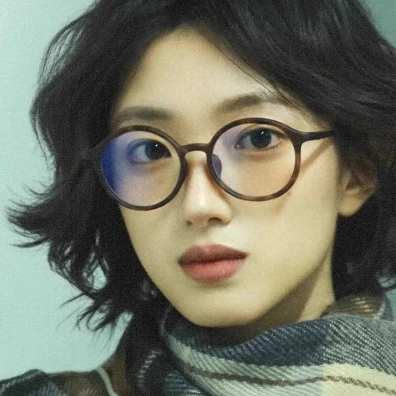 日系超轻复古圆框眼镜女近视可配有度数素颜神器显瘦防蓝光眼镜架