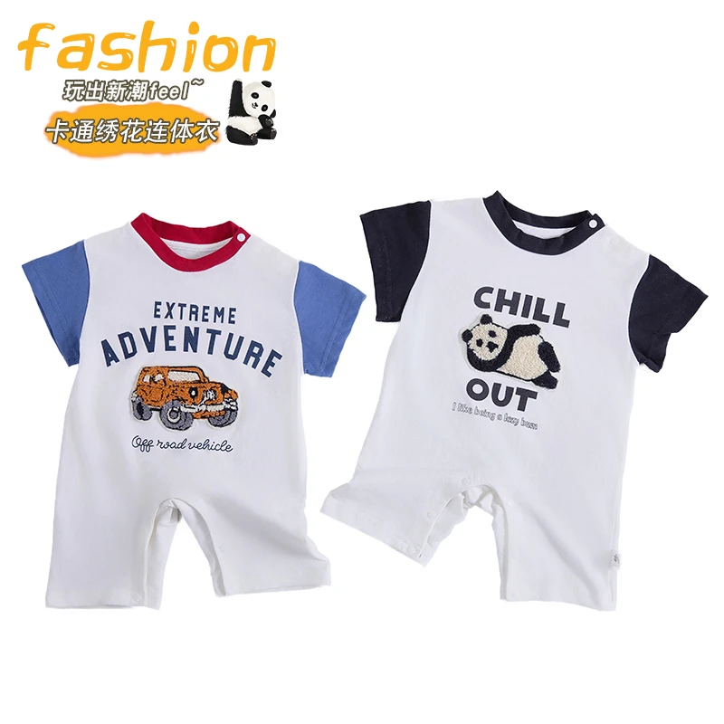 宝宝连体衣婴儿夏季长袖洋气幼儿公主哈衣连体衣薄款复古