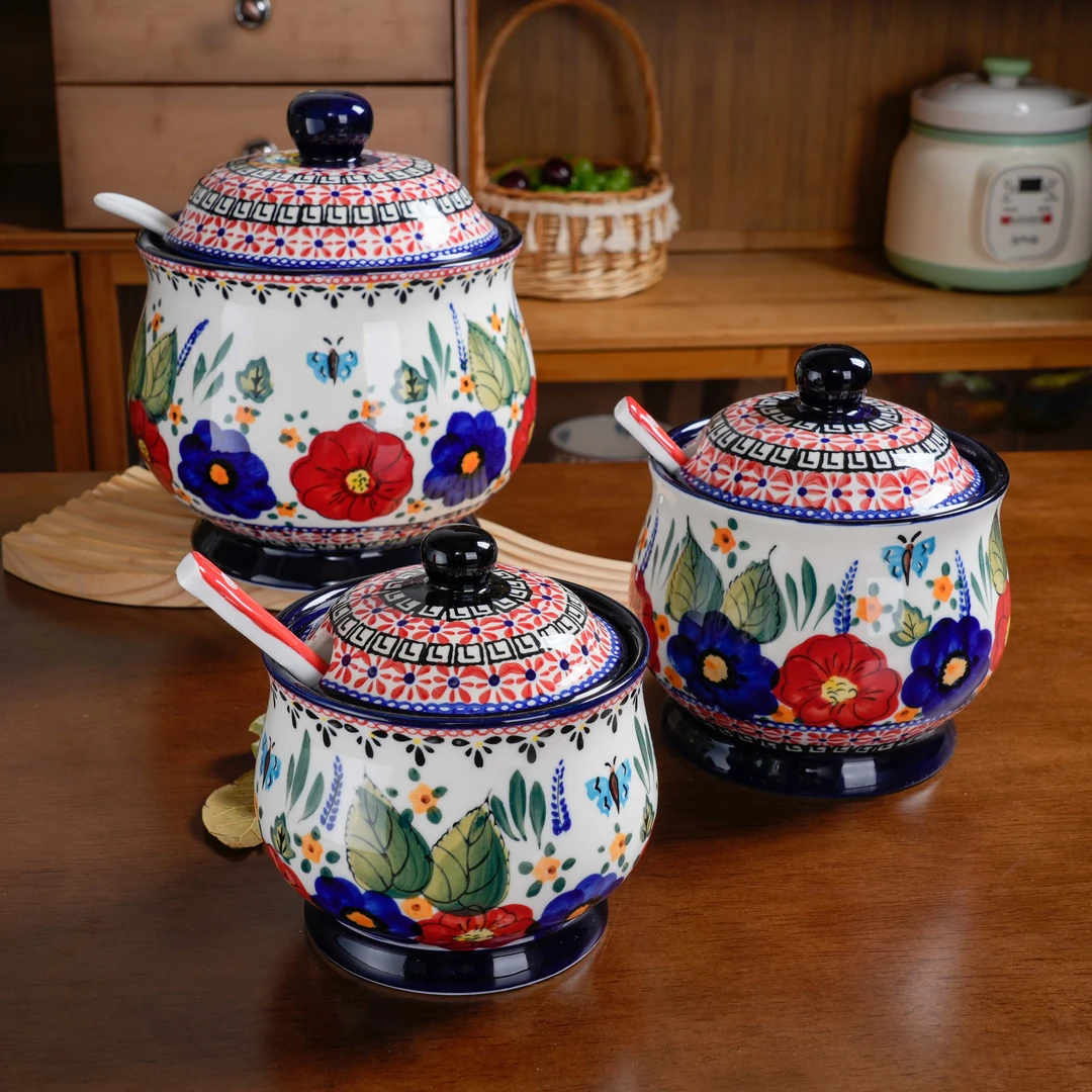 【泡芙专属】西里西亚手绘西里西亚-猪油罐油泼辣子罐