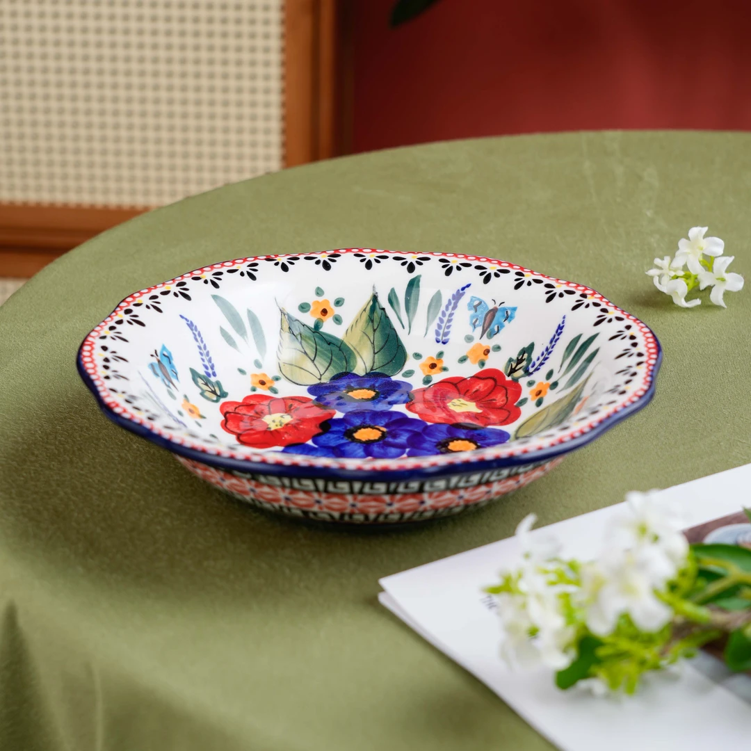 【泡芙专属】西里西亚手绘西里西亚-8英寸草帽汤盘