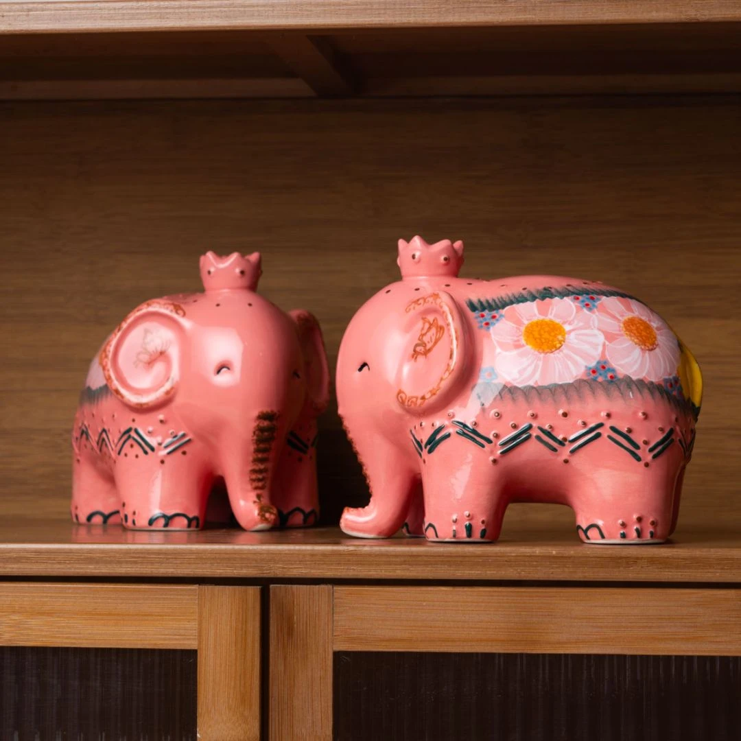 【SILESIA/出口原单】手绘樱花雪月-太平有象2只装