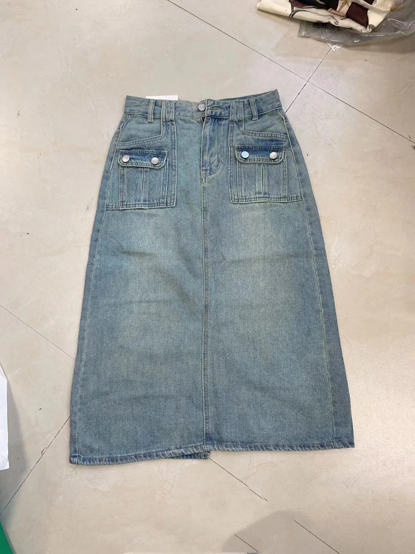 娜娜家夏季新款休闲百搭时尚半身牛仔裙8786