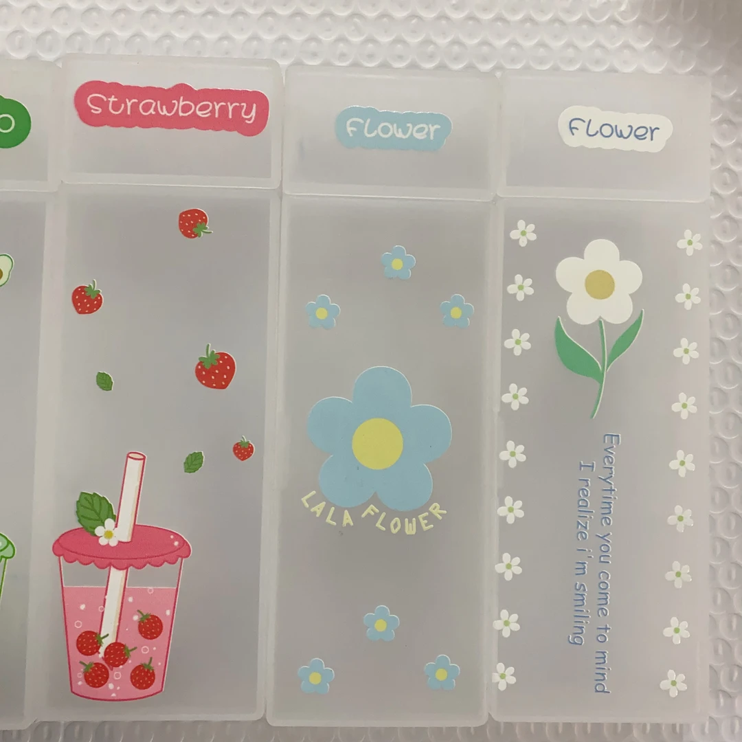 创意卡通简约文具盒塑料透明白文具盒学生可爱铅笔盒