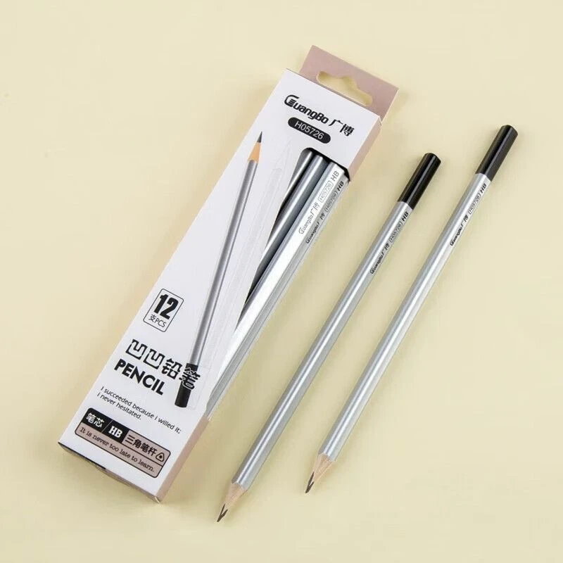 广博(Guangbo)2B六角黑杆铅笔小学生绘画练字三角杆铅笔H05723