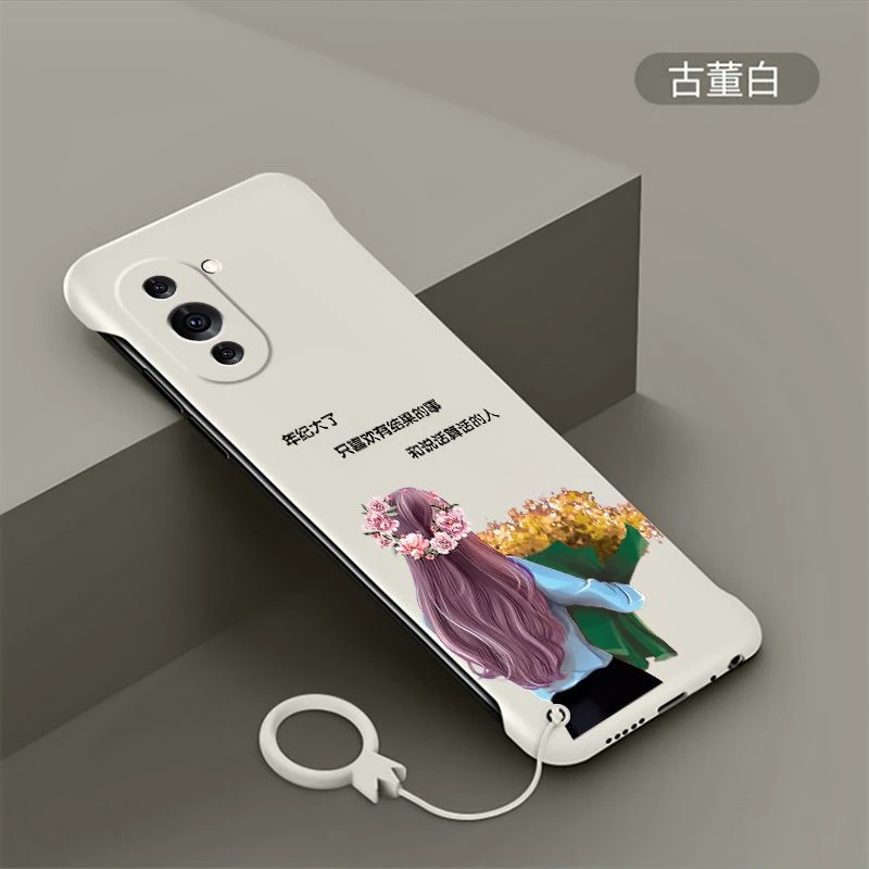华为nova10手机壳nova10pro超薄磨砂硬壳无边框捧花女孩个性创意