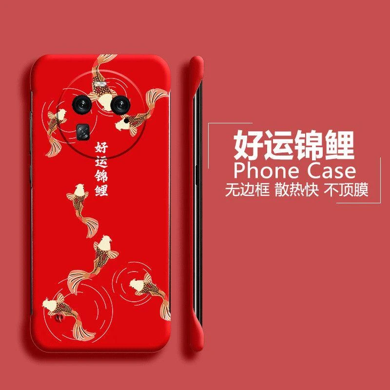 好运锦鲤oppofindx6手机壳x6pro无边框半包超薄新款新年男女散热