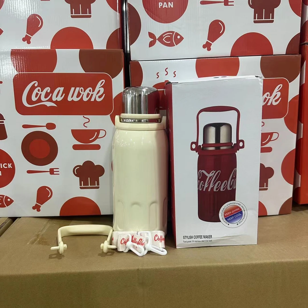 2024新款保温杯女便携水杯茶水分离大容量不锈钢可乐杯子