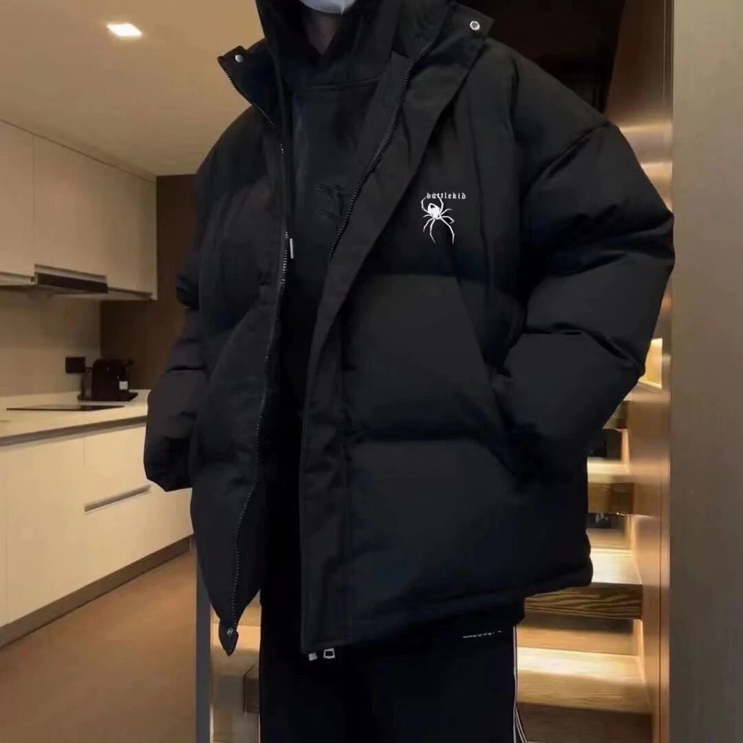 冬季美式防风立领棉衣男宽松棉袄休闲保暖棉服外套加厚保暖面包服