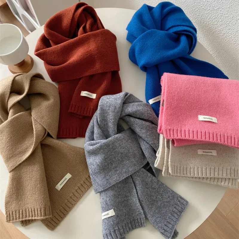 精选澳洲纯羊毛100%羊绒围巾2024新款爆款冬季加厚保暖针织围巾女
