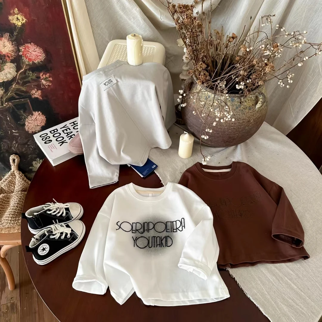 新款春秋季圆领卫衣套头潮流男童女童宝宝中性外穿时尚T2479