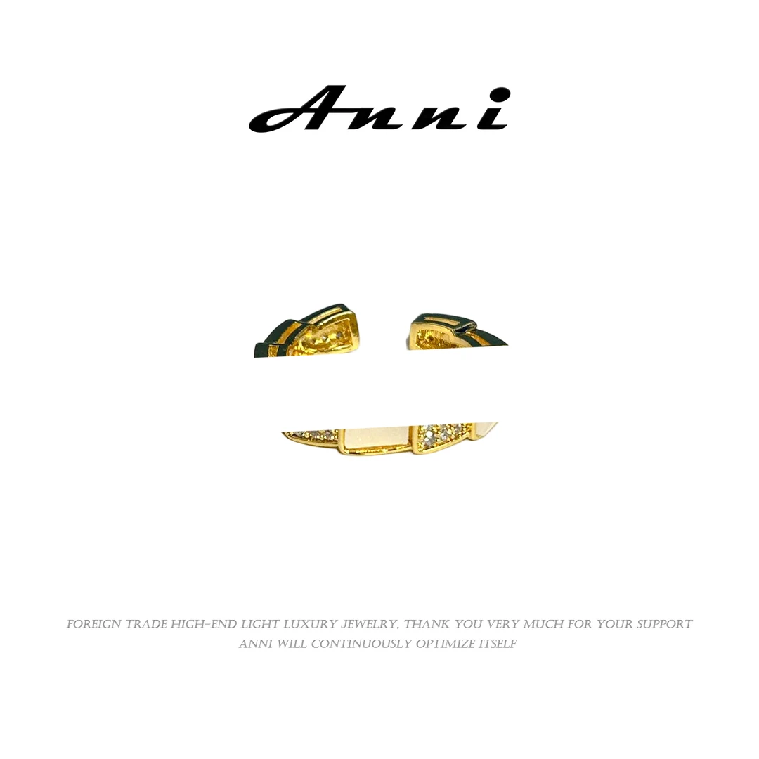 铜合金戒指 Anni轻奢【D3161】百搭复古时尚轻奢简约开口个性戒指6