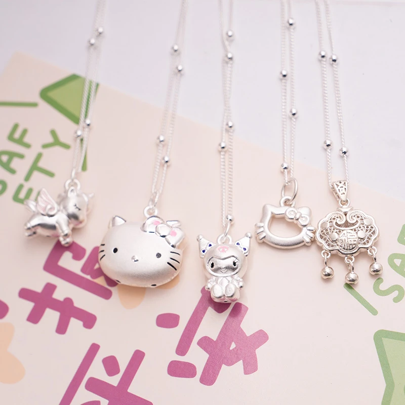 坠链均足银 气质轻奢时尚可爱百搭小众甜美99纯银少女设计感项链