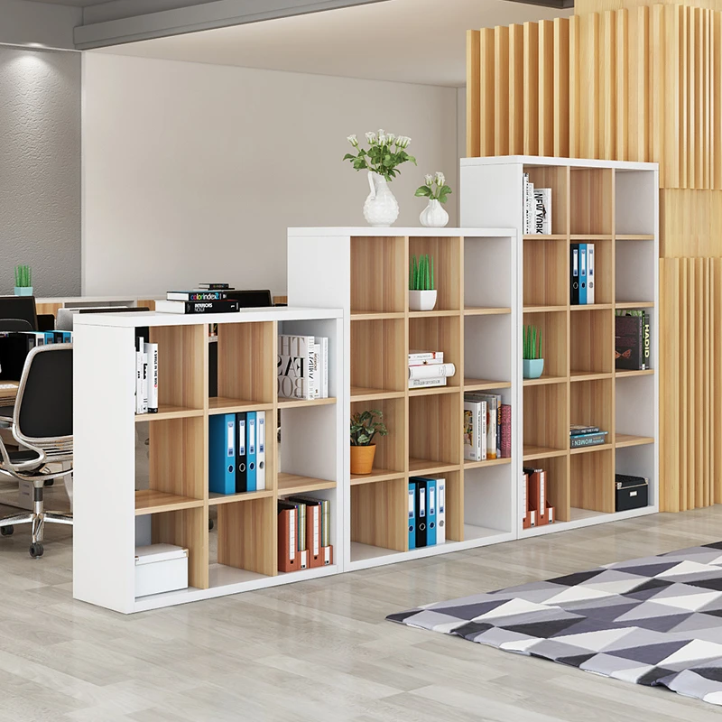 办公室展示架置物架书柜格子收纳柜储物柜木质办公文件资料柜隔断