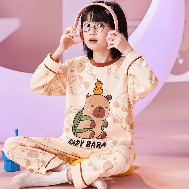 儿童睡衣女童春秋季长袖薄款中大童小女孩可爱公主少女家居服套装