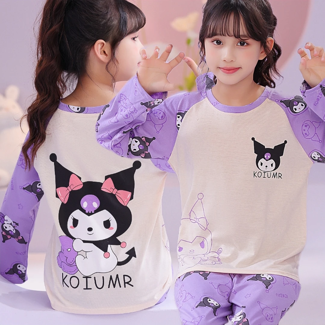 儿童睡衣女童春秋季长袖薄款家居服小女孩宝宝卡通透气夏季空调服