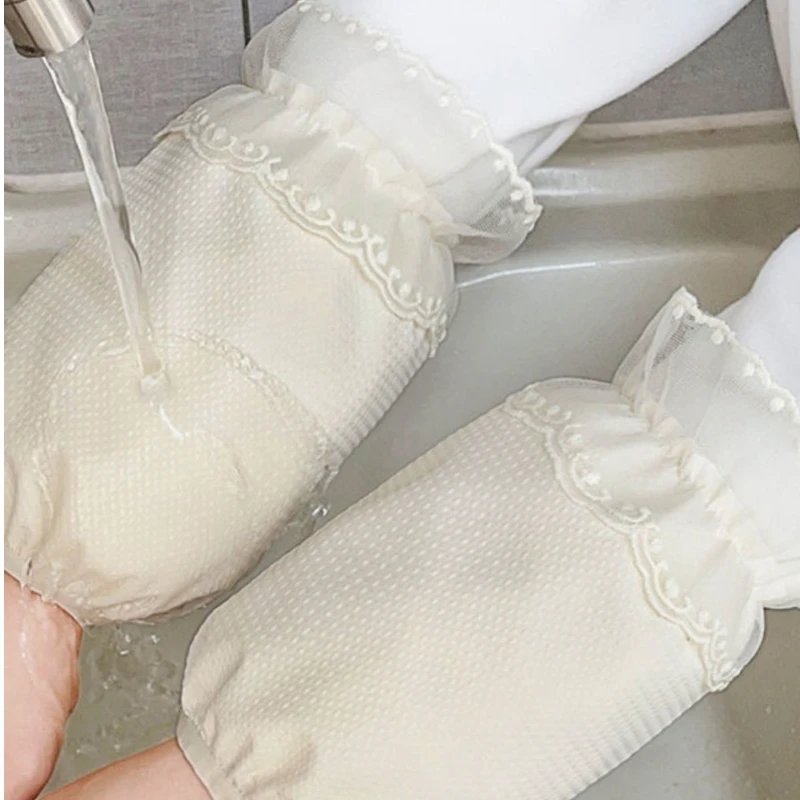 袖套秋冬2024女款羽绒服防脏护袖蕾丝办公室工作套袖