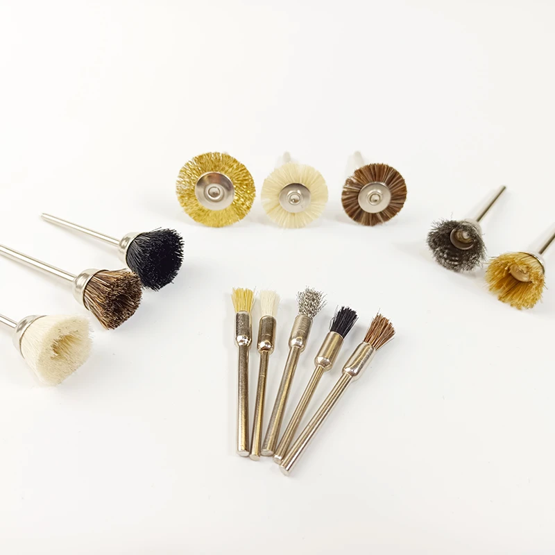 文玩电磨钢丝刷头黑毛抛光打磨轮除锈文玩核桃金刚清理电动工具