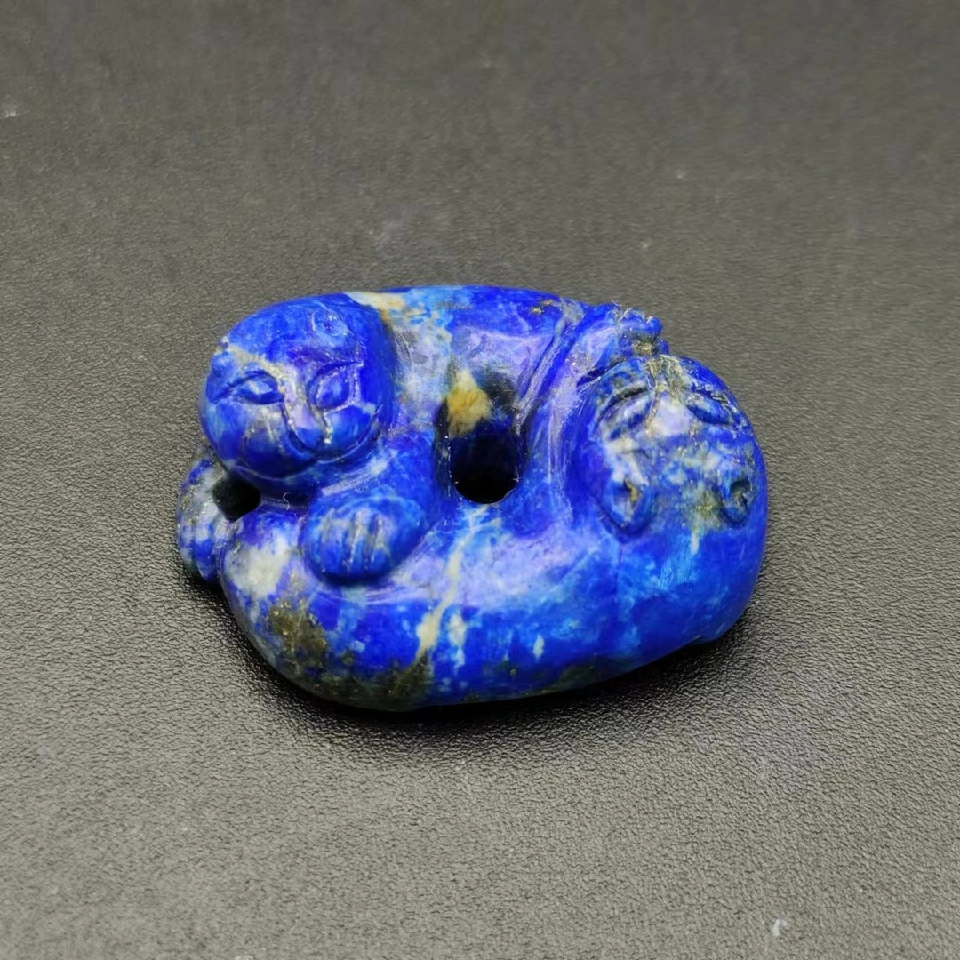 清代青金石双欢220646/收藏/传承/【友谊文物商店】