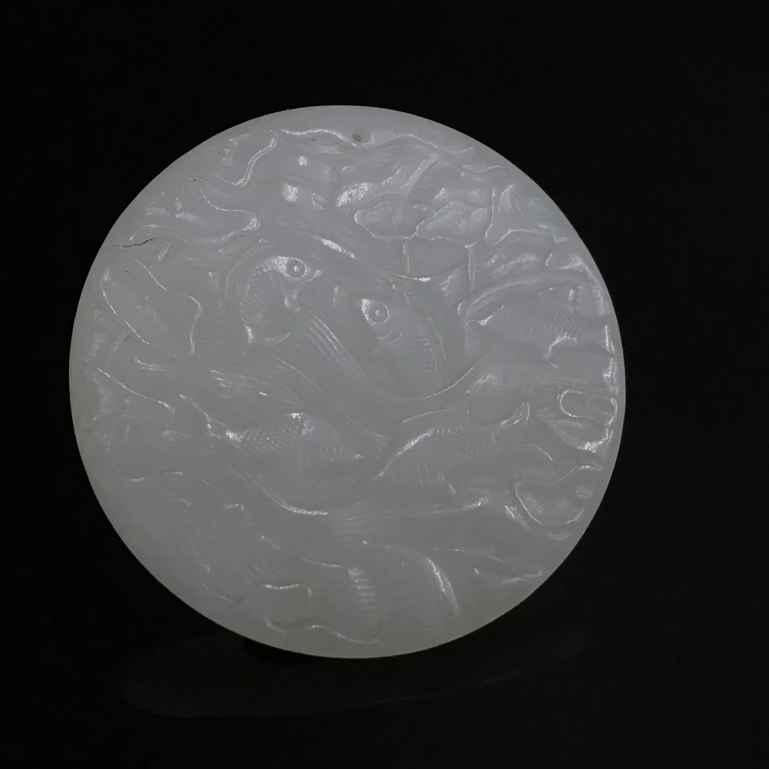 清代和田玉连年有余佩/505340/收藏/传承/【友谊文物商店】