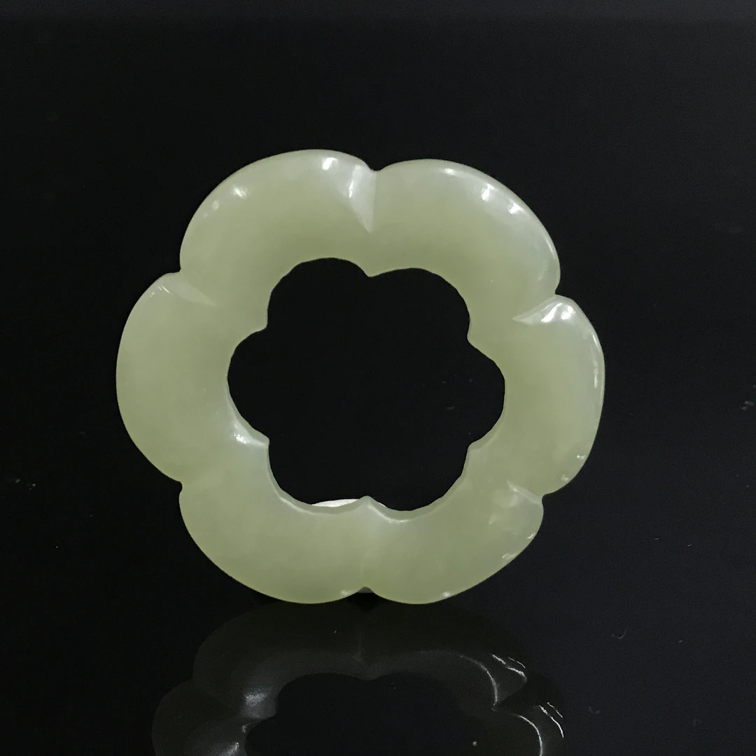 清代和田黄玉花口环/417251/收藏/传承/【友谊文物商店】