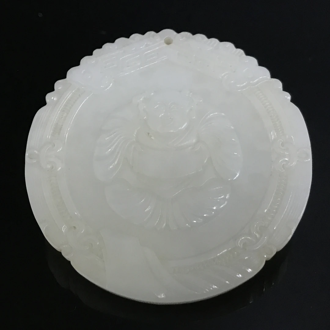 清代和田玉一团和气佩/366875/收藏/传承/【友谊文物商店】