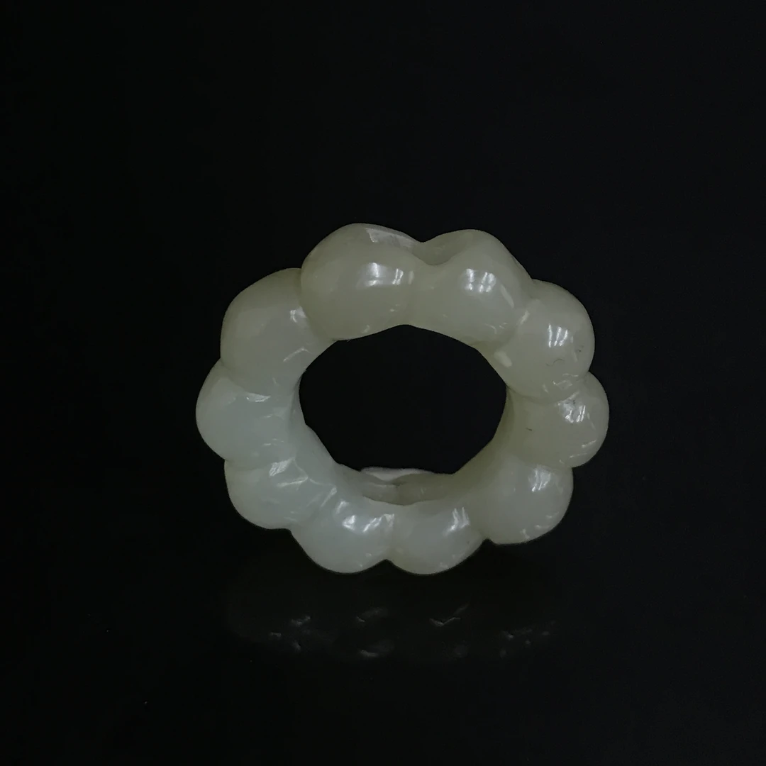 清代和田玉花口环/446839/收藏/传承/【友谊文物商店】