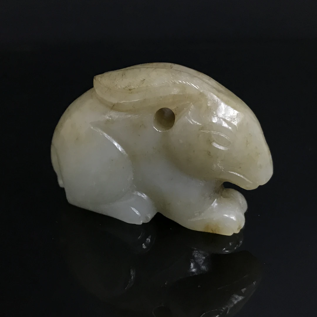 明代和田玉瑞兔/449888/收藏/传承/【友谊文物商店】