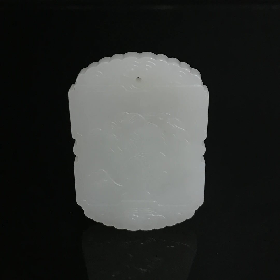 清中期和田玉人物牌/407084/收藏/传承/【友谊文物商店】