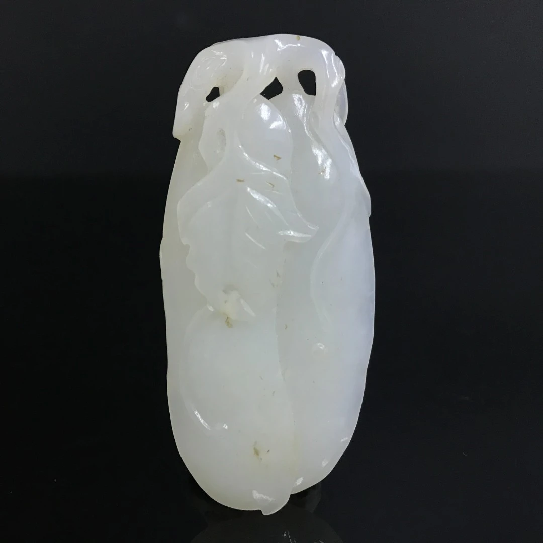 清中期和田玉豆角佩/351350/收藏/传承/【友谊文物商店】