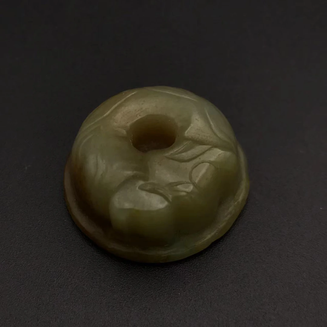 明代黄玉龙纹佩/220723/收藏/传承/【友谊文物商店】