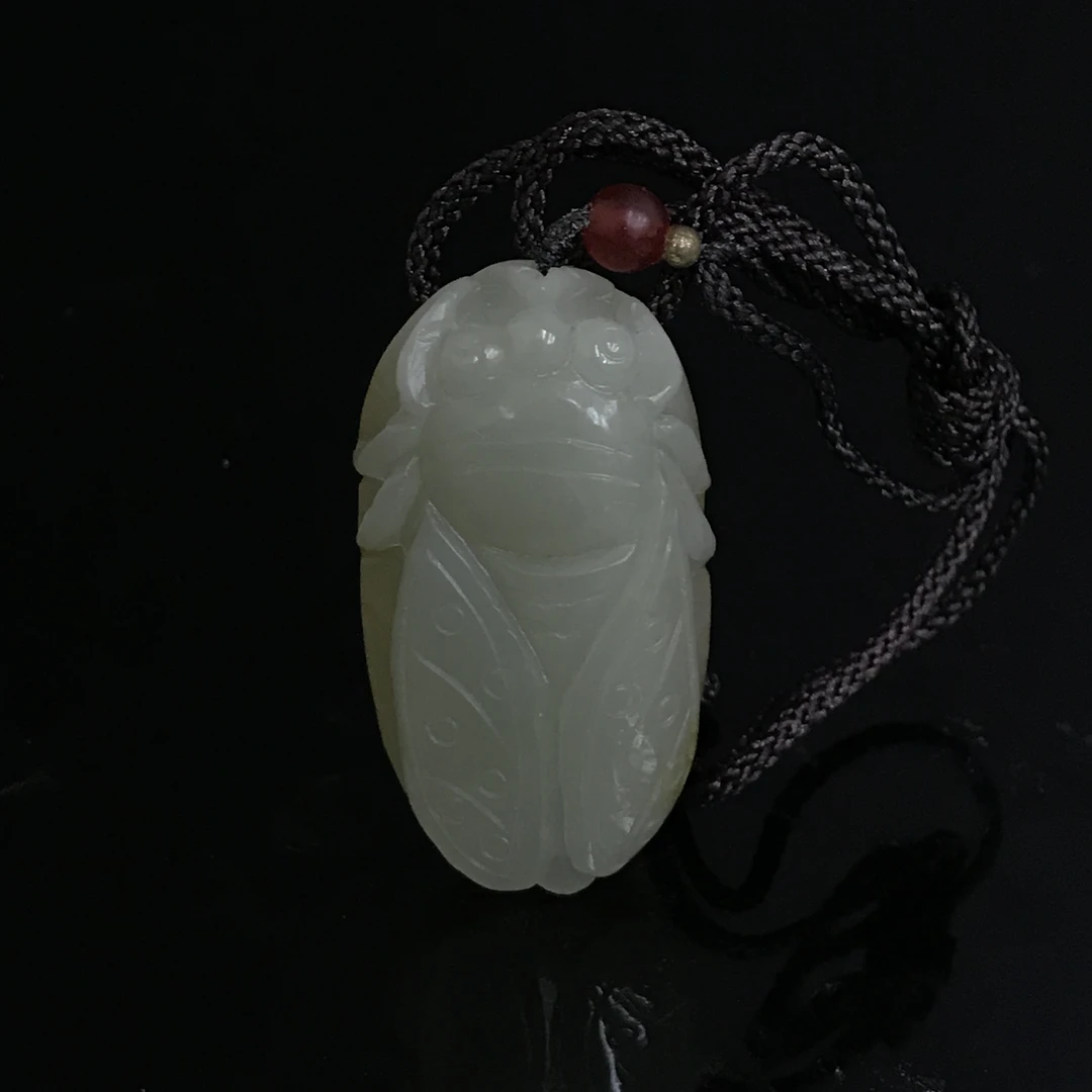 清代和田玉蝉/505328/收藏/传承/【友谊文物商店】