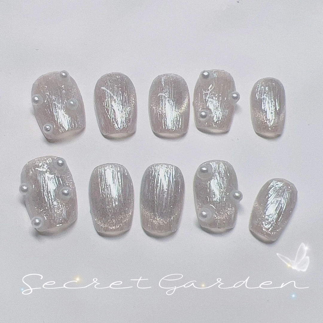 K06 艾尼手工穿戴甲 美甲贴片 纯手工穿戴甲 反复拆卸 手工指甲贴