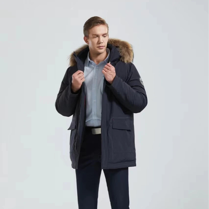 出口单  男装毛领棉服貉子毛领 SICBM-I301