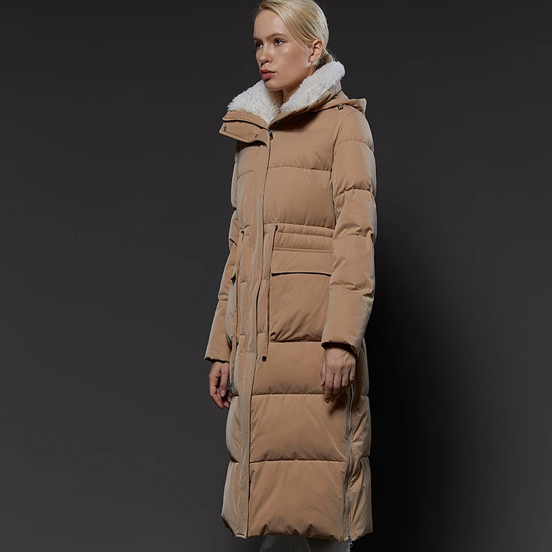 棉服出口单外贸加厚长款时尚减龄防风保暖过膝 I775