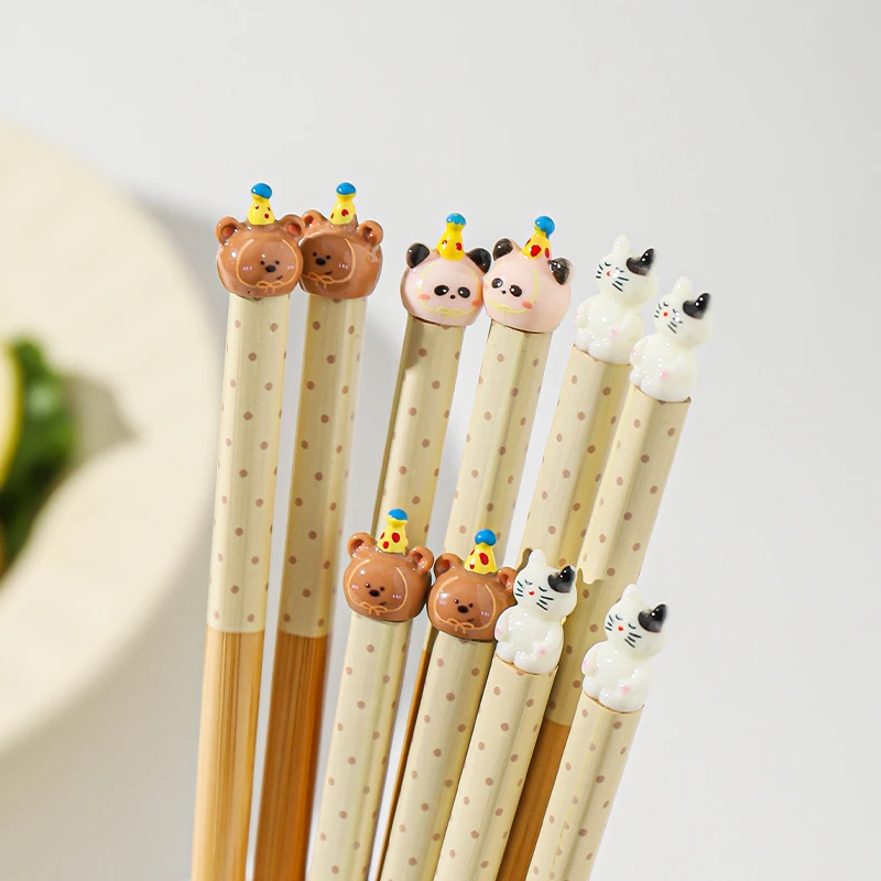 川岛屋可爱儿童筷子家用2025新款家庭专人专用一人一筷天然竹筷子