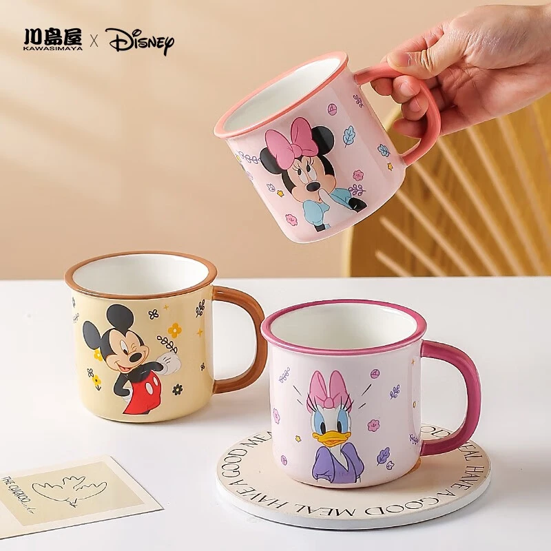 川岛屋迪士尼儿童杯子家用宝宝喝水杯马克杯女可爱陶瓷牛奶杯茶杯