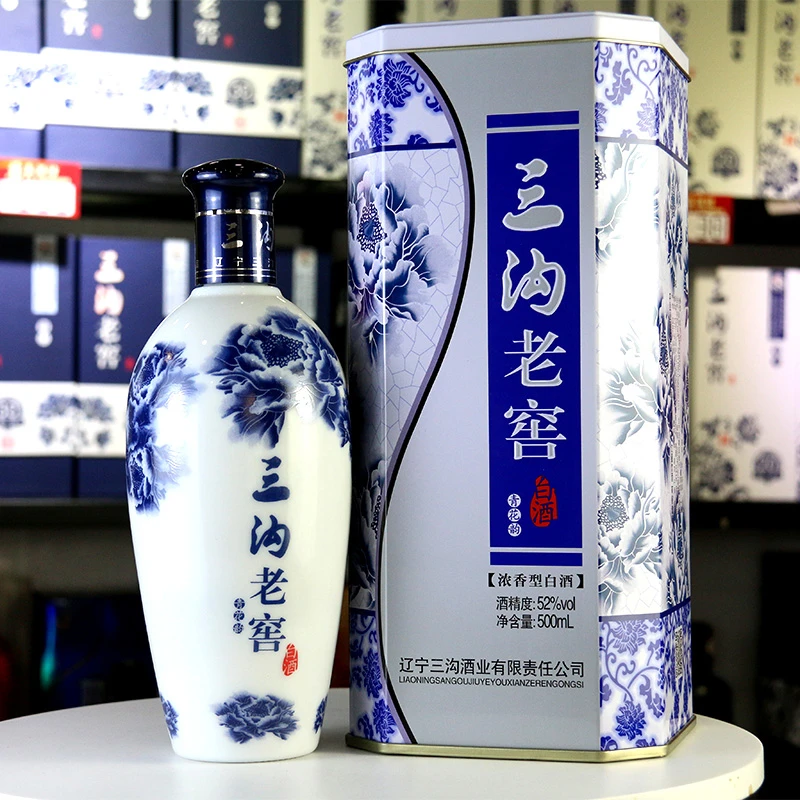 三沟酒久老窖【青花韵】52度浓香型纯粮白酒500ml52度500ml/瓶
