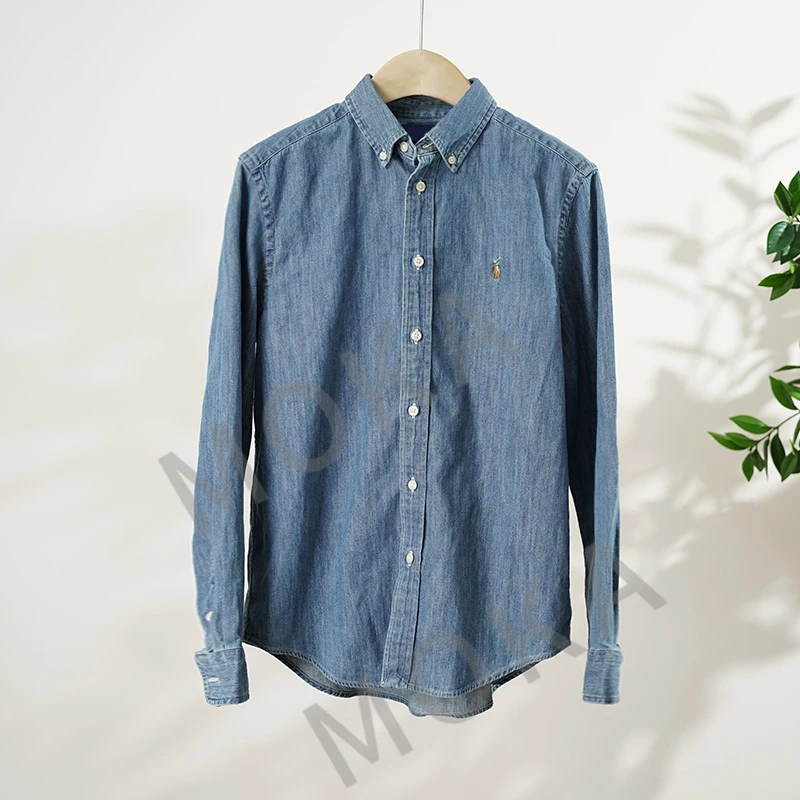 高尔夫经典版休闲牛仔长袖女士衬衫（241508）