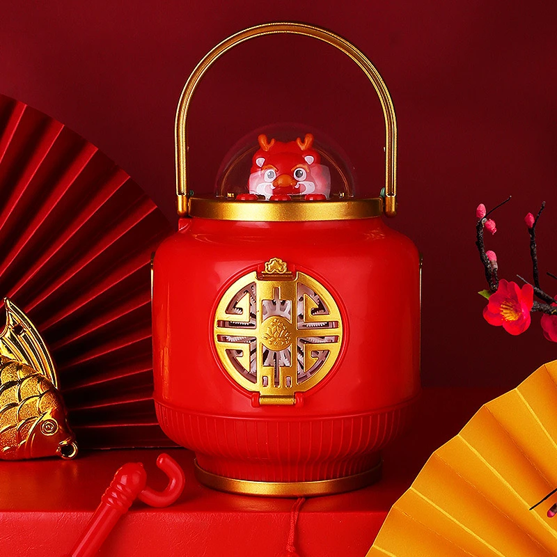 春节喜庆灯笼泡泡机全自动吹喷泡泡炫酷灯光音乐氛围儿童宝宝礼物