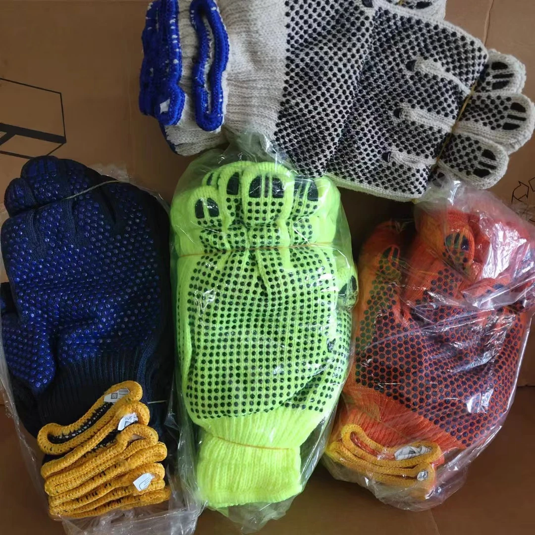 加大号硅胶防滑 劳保手套不挑色发1包(12双)