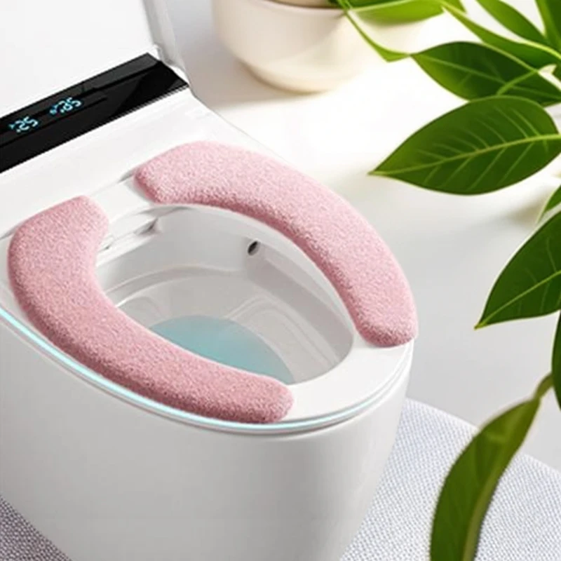 马桶坐垫坐便垫加厚防寒保暖大号粘贴式垫圈纯色经典四季坐便套