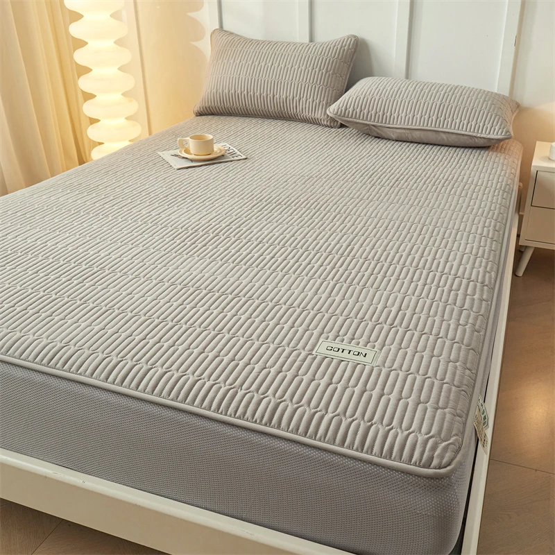 A类全棉床笠四季款家用学生宿舍防滑夹棉席梦思床垫保护罩床套罩