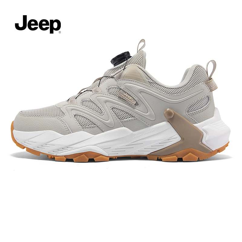 JEEP吉普运动鞋男款秋季新款高级潮牌休闲透气网面跑步运动鞋A