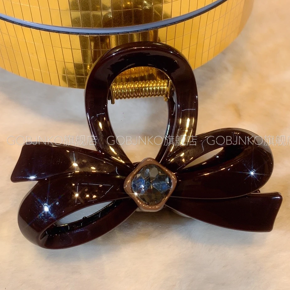 韩版蝴蝶结抓夹8厘米气质轻奢优雅大抓夹时尚百搭法式简约鲨鱼夹